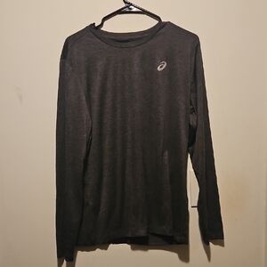 ASICS Men's Charcoal Long Sleeve Tee